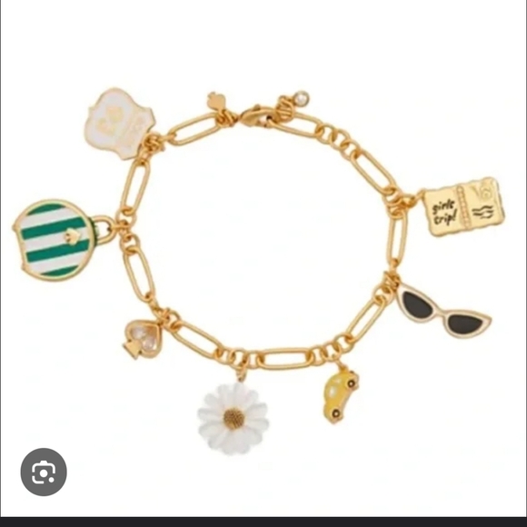 Kate Spade Off We Go Travel Charm Bracelet Nwt - Picture 5 of 9